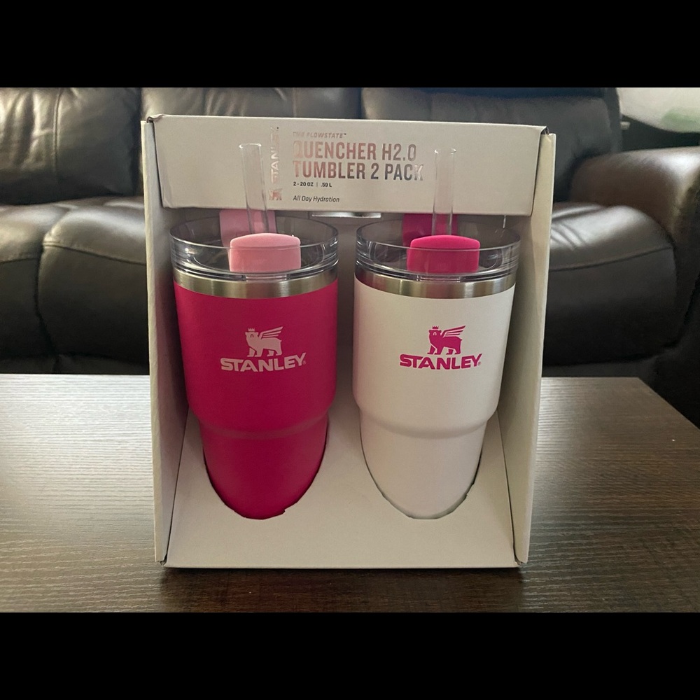 New Stanley 2pk 20oz Stainless Steel H2.0 Flowstate Quencher Tumblers